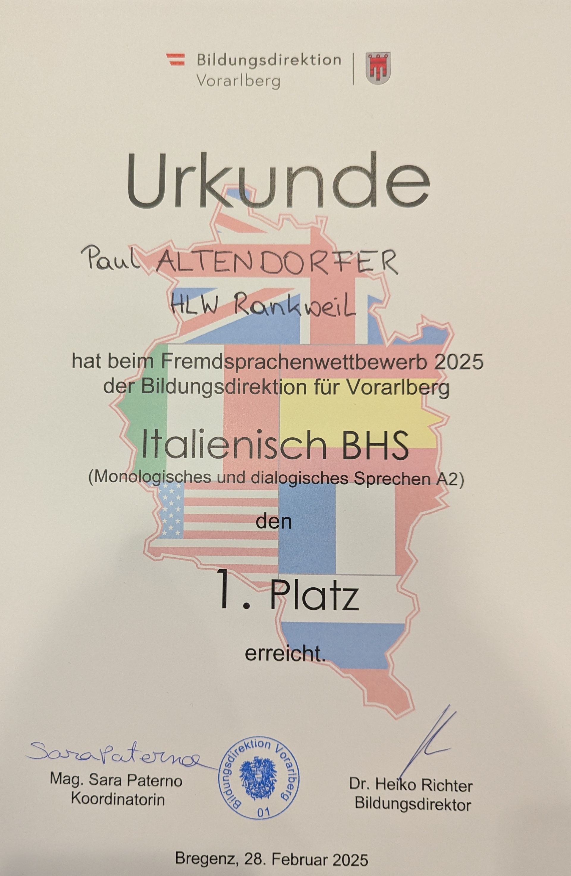 Fremdsprachenwettbewerb Italienisch