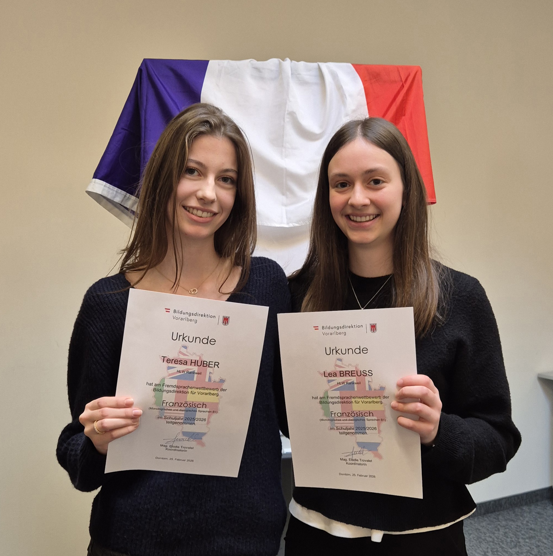Großartiger Erfolg beim Fremdsprachenwettbewerb in Französisch!